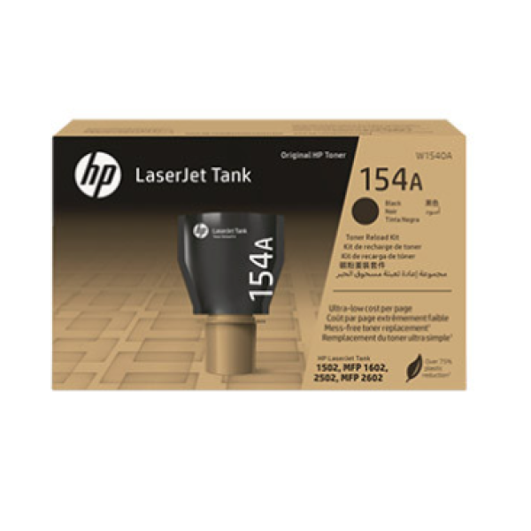 HP 154A Black Original LaserJet Tank Toner Reload Kit, W1540A
