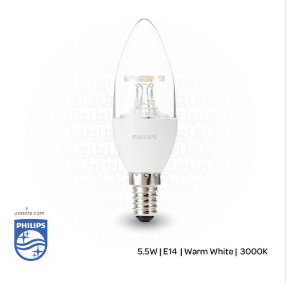 PHILIPS LED Lamp Bulb E14 5.5W , 3000K Warm White