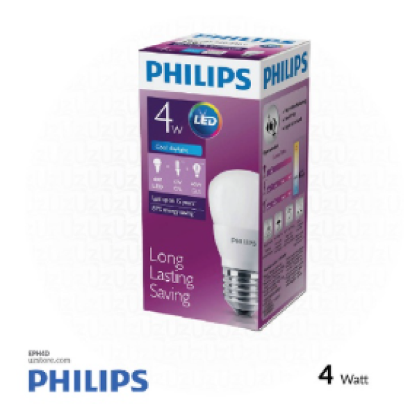 PHILIPS E27 LED Lamp Bulb 4W , 6500K Cool DayLight
