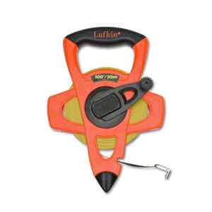 Crescent 1/2" x 30m/100' Hi-Viz Fiberglass SAE/Metric Dual Sided Tape Measure - FM030CME
