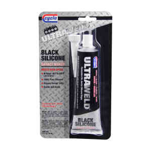 Cyclo Ultraweld Black RTV Silicone Gasket Maker, 3 fl oz (89ml)