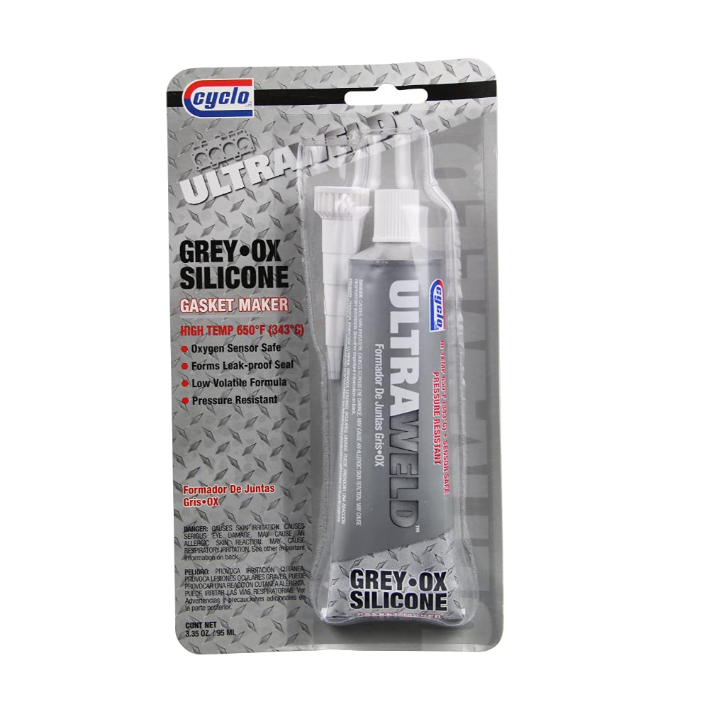 Cyclo Ultraweld Grey Ox RTV Silicone Gasket Maker, Net 3.35 fl oz (99ml)