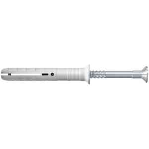 Fischer 100 Pc. Hammerfix N 6 x 60/30 S Nail Plug with Countersunk Head Screw- 48789