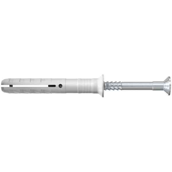 Fischer 100 Pc. Hammerfix N 6 x 80/50 S Nail Plug with Countersunk Head Screw- 48790