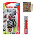 Fischer 4 Pc. Mirror Fixing DuoPower Plugs & Screws Set, SKL M K NV - 45490