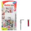 Fischer DuoPower Universal Plug with Angle Hook, 6x30 WH K NV (Pack of 6) - 535000
