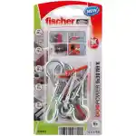 Fischer DuoPower Universal Plug with Round Hook, 6x30 RH K NV (Pack of 6) - 535013