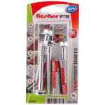 Fischer DuoPower Universal Plug with Screw, 10x50 S K NV (Pack of 4) - 534999