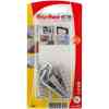 Fischer Nylon Expansion Plug with Angle Hook Set, S 8 WH K NV (Pack of 5) - 14891