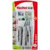 Fischer Nylon Universal Plug with Screw, FU 10x60 S (Pack of 4) - 84328