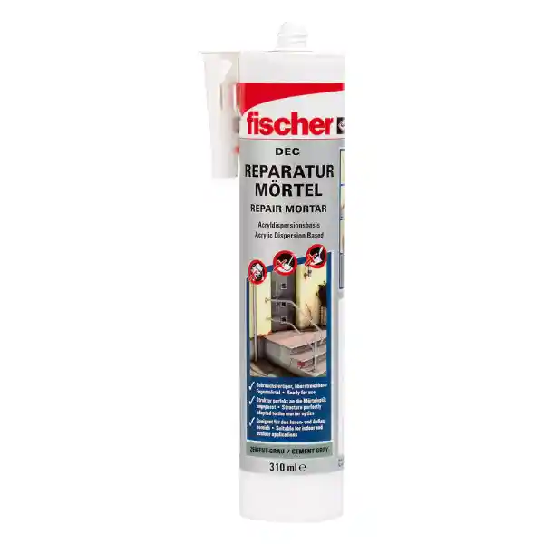 Fischer Repair Mortar DEC ZEG Express Cement, 310 ml - Cement Grey