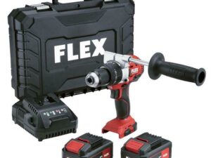 Flex PD 2G 18.0-EC FS55BC/5.0 Cordless Percussion Drill Set with 2x5.0 Ah Battery, Charger & Case - 516171
