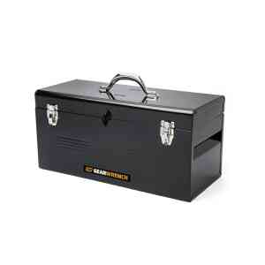 GearWrench 19" Steel Tote Box with Tray, Black - 83130