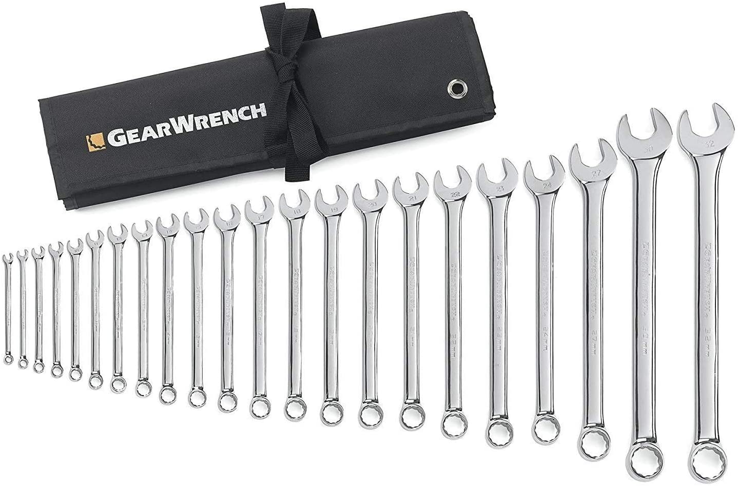 Gearwrench 22 PC. 12 Point Long Pattern Combination Metric Wrench Set - 81916