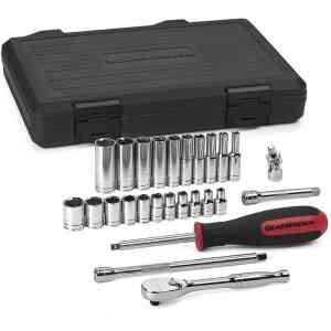 Gearwrench 26 PC. 1/4" Drive 6 Point Standard SAE Socket Set - 80312DD