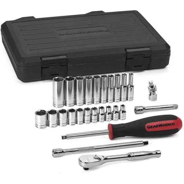 Gearwrench 26 PC. 1/4" Drive 6 Point Standard SAE Socket Set - 80312DD