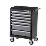 Gearwrench 26" XL Series 7 Drawer Roller Cabinet, Black/Silver - 83155