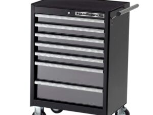Gearwrench 26" XL Series 7 Drawer Roller Cabinet, Black/Silver - 83155