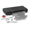 Gearwrench 51 PC. 1/4" Drive 6 Point Standard & Deep SAE/Metric Socket Set - 80300