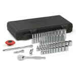 Gearwrench 51 PC. 1/4" Drive 6 Point Standard & Deep SAE/Metric Socket Set - 80300