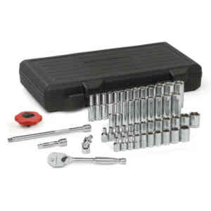 Gearwrench 51 PC. 1/4" Drive 6 Point Standard & Deep SAE/Metric Socket Set - 80300