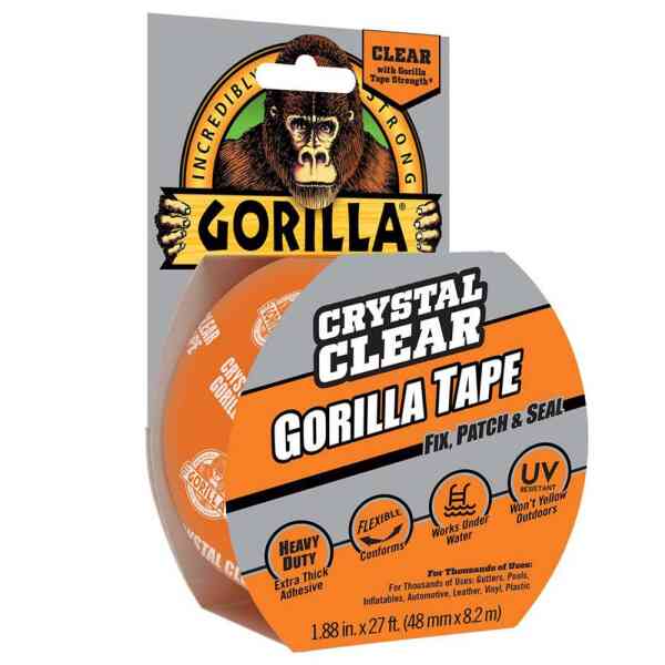 Gorilla Crystal Clear Tape, 1.88 in. x 27 ft. (48 mm x 8.2 m) - Clear