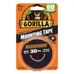 Gorilla Heavy Duty Mounting Tape, 1" x 60" ( 5 ft.) - Black
