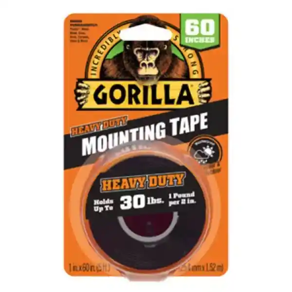 Gorilla Heavy Duty Mounting Tape, 1" x 60" ( 5 ft.) - Black