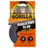 Gorilla To-Go Handy Roll Duct Tape, 1 in. x 30 ft. (2.5 mm x 9.14 m) - Black
