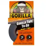 Gorilla To-Go Handy Roll Duct Tape, 1 in. x 30 ft. (2.5 mm x 9.14 m) - Black