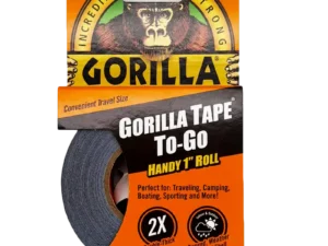 Gorilla To-Go Handy Roll Duct Tape, 1 in. x 30 ft. (2.5 mm x 9.14 m) - Black