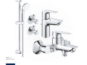 GROHE BauEdge Bundle 106 ( Basin Mixer + Shower Mixer + Shower Set +2 Angle Valves)