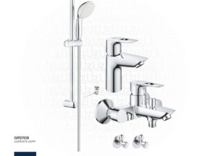 GROHE BauLoop Bundle 108 ( Basin Mixer + Shower Mixer + Shower Set +2 Angle Valves) NEW
