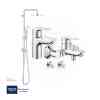 GROHE Bundle 113 ( Basin Mixer + Shower Mixer + Rain Shower Set + 2 angle Valves )