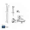 GROHE Bundle 117 (Bauedge New Shower Mixer + Shower Kit + Shattaf + Angle Valve)