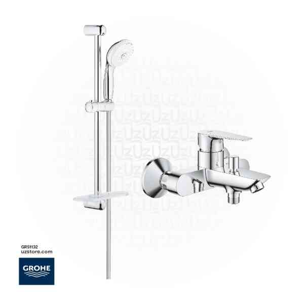 GROHE Bundle 132 (BauEdge Shower Mixer + Shower set 4 Sprays )