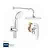 GROHE Concealed Shower Bundle 509 (BauEdge OHM set bath +Concealed body+ Head Shower 20 cm + Hand Shower set +shower arm 40 cm )