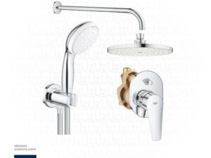 GROHE Concealed Shower Bundle 509 (BauEdge OHM set bath +Concealed body+ Head Shower 20 cm + Hand Shower set +shower arm 40 cm )