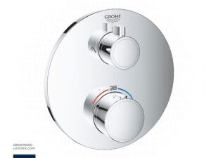 GROHE Grohtherm Safety shower mixer for 2 outlets with integrated shut off/diverter valve , 24076000 , chrome
