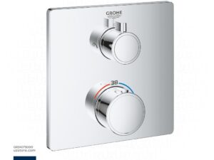 GROHE Grohtherm Safety shower mixer for 2 outlets with integrated shut off/diverter valve , 24079000 , chrome