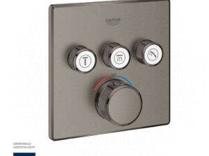 GROHE Grohtherm SmartControl Safety mixer for concealed installation with 3 valves , 29126AL0 , brushed hard graphite