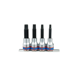 King Tony 4 PC. 1/2" Drive Long Spline Bit Socket Set - 4136PR