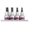 King Tony 4 PC. 1/2" Drive Spline Bit Socket Set - 4126PR
