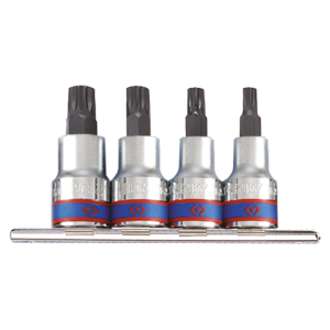 King Tony 4 PC. 1/2" Drive Spline Bit Socket Set - 4126PR