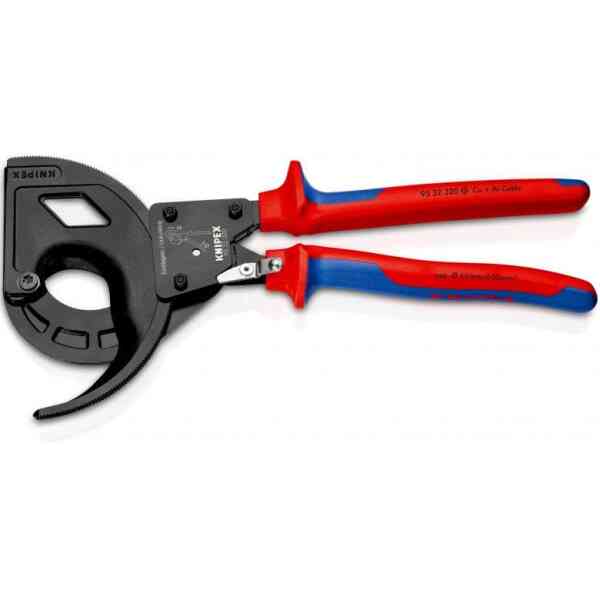 Knipex 3-Stage Drive Ratchet Cable Cutter, 320 mm - 95 32 320