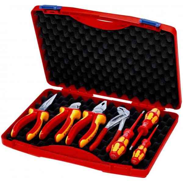 Knipex 7 Pc. Tool Box "RED" Electric Set 2 - 00 21 15