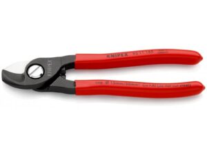 Knipex Cable Shears with Plastic Coated Handles, 165 mm - 95 11 165