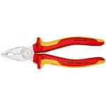 Knipex Combination Pliers Insulated with Multi-Component Grips, 180mm - 03 06 180 SB