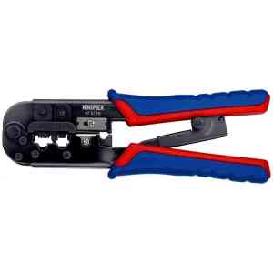 Knipex Crimping Pliers for Western Plugs with Multi-Component Grips, 190 mm - 97 51 10
