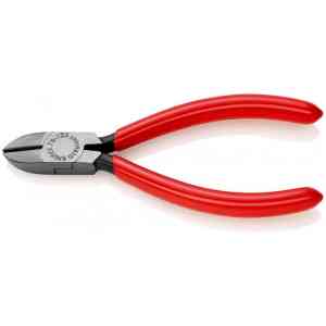 Knipex Diagonal Cutter for Electromechanics with Plastic Coated Handles, 125 mm - 76 01 125 SB